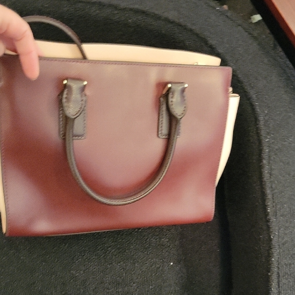 Kate Spade Maroon and Cream Handbag - Picture 5 of 5